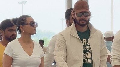 Namrata Shirodkar came to the Hyderabad airport on Monday just to see off Mahesh Babu. (Instagram: Artistry Buzz) Namrata Shirodkar came to the Hyderabad airport on Monday just to see off Mahesh Babu. (Instagram: Artistry Buzz)