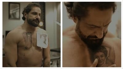 Parag Tyagi posted a video of the Shefali Jariwala tattoo he got on his chest.