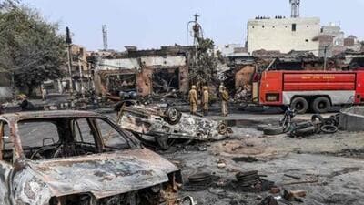 Police said that the three men were involved in three instances of vandalism on February 25, 2020, when the violence was at its peak, when they purportedly vandalised two automobile showrooms and a vehicle. (AFP) Police said that the three men were involved in three instances of vandalism on February 25, 2020, when the violence was at its peak, when they purportedly vandalised two automobile showrooms and a vehicle. (AFP)