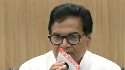 SP's Ram Gopal Yadav made the remarks while addressing a press conference on the opposition’s reply to a similar press conference by the apex poll body. (ANI Grab) SP's Ram Gopal Yadav made the remarks while addressing a press conference on the opposition’s reply to a similar press conference by the apex poll body. (ANI Grab)