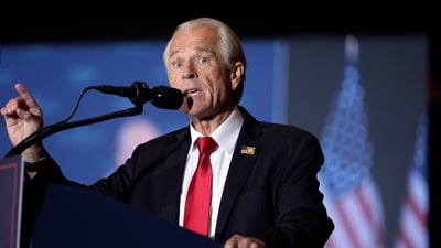 Peter Navarro will serve as a senior counselor for trade and manufacturing, Trump announced on Truth Social, his social media website. (AP)