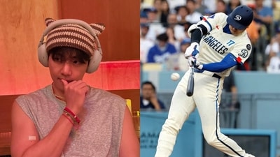 Kim Taehyung is all ready to make his baseball debut with the LA Dodgers Kim Taehyung is all ready to make his baseball debut with the LA Dodgers