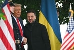 Ukrainian President Volodymyr Zelensky is greeted by US President Donald Trump (L) upon arrival at the White House West Wing in Washington, DC, on August 18, Ukrainian President Volodymyr Zelensky is greeted by US President Donald Trump (L) upon arrival at the White House West Wing in Washington, DC, on August 18,