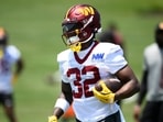 Washington Commanders running back Jacory Croskey-Merritt.