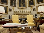 The Oval Office in the White House has been revamped to include gold touches The Oval Office in the White House has been revamped to include gold touches