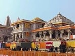 It is estimated that most of the work at Ram temple will be completed by October end. (HT file)