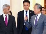 External affairs minister S Jaishankar with Chinese foreign minister Wang Yi during a meeting in New Delhi. External affairs minister S Jaishankar with Chinese foreign minister Wang Yi during a meeting in New Delhi.