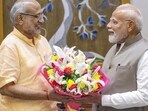 Prime Minister Narendra Modi with Maharashtra Governor CP Radhakrishnan during a meeting in New Delhi. CP Radhakrishnan was announced as the vice presidential candidate of the National Democratic Alliance (NDA). (PTI) Prime Minister Narendra Modi with Maharashtra Governor CP Radhakrishnan during a meeting in New Delhi. CP Radhakrishnan was announced as the vice presidential candidate of the National Democratic Alliance (NDA). (PTI)