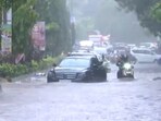 A video from Mumbai's Andheri West shows a Mercedes on a waterlogged road. A video from Mumbai's Andheri West shows a Mercedes on a waterlogged road.