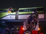 The monorail was stranded between Bhakti Park and Mysore Colony stations and passengers were rescued by the Mumbai fire brigade (Raju Shinde/ HT Photo)