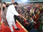 Then Maharashtra chief minister Eknath Shinde during the launch of the ‘Ladki Bahin Yojana’ last year. (Mahendra Kolhe/ HT Photo) Then Maharashtra chief minister Eknath Shinde during the launch of the ‘Ladki Bahin Yojana’ last year. (Mahendra Kolhe/ HT Photo)