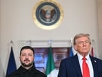 Ukrainian President Volodymyr Zelensky and President Donald Trump at the White House in Washington, Aug. 18.