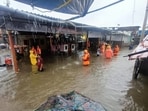 The water lever of the Mithi river has touched the danger mark at Kranti Nagar near Kurla bridge. 
