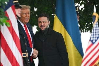 Ukrainian President Volodymyr Zelensky is greeted by US President Donald Trump (L) upon arrival at the White House West Wing in Washington, DC, on August 18, (AFP) Ukrainian President Volodymyr Zelensky is greeted by US President Donald Trump (L) upon arrival at the White House West Wing in Washington, DC, on August 18, (AFP)