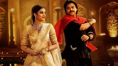 Hari Hara Veera Mallu OTT release: Nidhhi Agerwal and Pawan Kalyan in a still from the film. Hari Hara Veera Mallu OTT release: Nidhhi Agerwal and Pawan Kalyan in a still from the film.