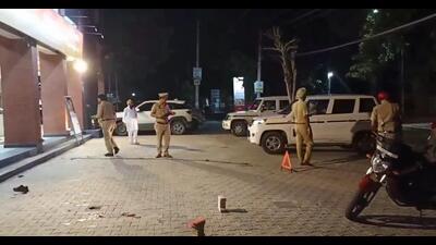 Police investigating the spot in Jalandhar on Tuesday.