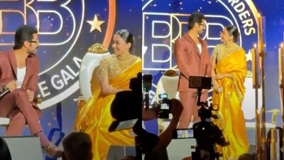 Rashmika Mandanna and Vijay Deverakonda's video from US event surfaces on the internet.