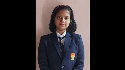 Shubhra Renuse, a student from ZP Primary School, Pabe, is also among the 75 shortlisted students. (HT)
