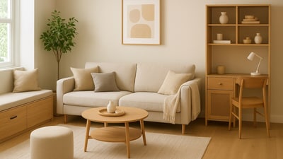 A compact living room styled with hidden storage, multipurpose furniture and clever layouts, proving small homes can look open and chic. A compact living room styled with hidden storage, multipurpose furniture and clever layouts, proving small homes can look open and chic.