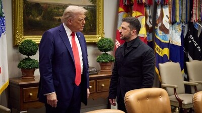 Ukrainian President Volodymyr Zelensky (R) during his meeting with US President Donald Trump at the White House in Washington, DC. (AFP) Ukrainian President Volodymyr Zelensky (R) during his meeting with US President Donald Trump at the White House in Washington, DC. (AFP)