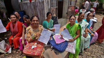 Women, under the Ladki Bahin Scheme, can now provide for their children’s education, use this money to start entrepreneurial activity and have seen their creditworthiness, both institutional and non-institutional, increase. (HT Photo) Women, under the Ladki Bahin Scheme, can now provide for their children’s education, use this money to start entrepreneurial activity and have seen their creditworthiness, both institutional and non-institutional, increase. (HT Photo)