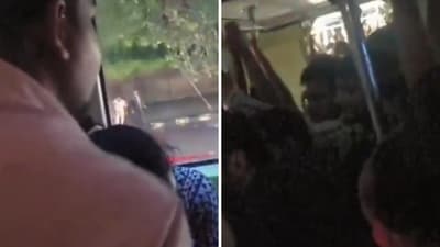 The clip showed the crowded interiors of the monorail with many commuters using phone flashlights as the power went out. The clip showed the crowded interiors of the monorail with many commuters using phone flashlights as the power went out.