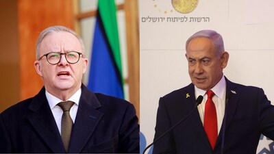 Israeli Prime Minister Benjamin Netanyahu said on Tuesday his Australian counterpart Anthony Albanese had forsaken Australia's Jewish community and betrayed Israel. (AFP) Israeli Prime Minister Benjamin Netanyahu said on Tuesday his Australian counterpart Anthony Albanese had forsaken Australia's Jewish community and betrayed Israel. (AFP)