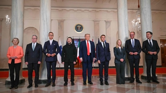 President Donald Trump and leaders from across Europe and NATO joined Ukrainian President Volodymyr Zelensky in the White House. President Donald Trump and leaders from across Europe and NATO joined Ukrainian President Volodymyr Zelensky in the White House.