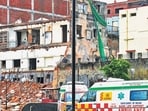 According to relatives of the deceased, the migrant workers had started working on the site less than two weeks ago. (Vipin Kumar/HT)