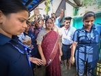 Rekha Gupta, Chief Minister of Delhi takes the stock of Yamuna River after the water levels breached the danger mark. Rekha Gupta, Chief Minister of Delhi takes the stock of Yamuna River after the water levels breached the danger mark.