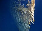 The wreck of the Titanic lies 12,500 feet below the North Atlantic Ocean 