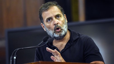 Lok Sabha LoP and party MP Rahul Gandhi speaks a during a discussion of the Members of the INDIA alliance (Rahul Singh) Lok Sabha LoP and party MP Rahul Gandhi speaks a during a discussion of the Members of the INDIA alliance (Rahul Singh)