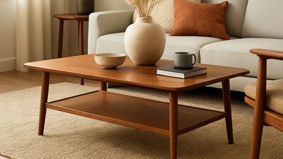 A chic coffee table brings character to the living room, balancing function with form while creating a welcoming spot for gatherings. (AI generated) A chic coffee table brings character to the living room, balancing function with form while creating a welcoming spot for gatherings. (AI generated)