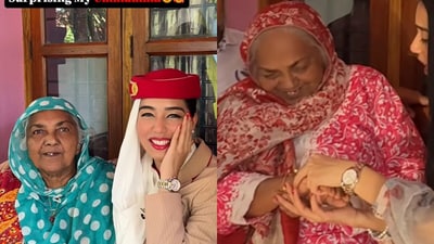 Zainab Roshna shared an emotional reunion with her grandmother on her birthday. (@zainabroshna/Instagram)