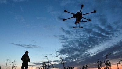 FILE PHOTO: Ukrainian servicemen launches a Vampire combat drone before flying over positions of Russian troops in Zaporizhzhia region (Reuters) FILE PHOTO: Ukrainian servicemen launches a Vampire combat drone before flying over positions of Russian troops in Zaporizhzhia region (Reuters)
