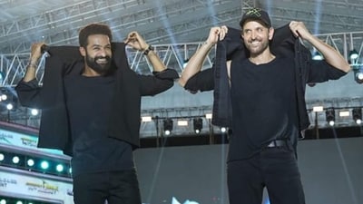 Jr NTR and Hrithik Roshan headline Ayan Mukerji's Hindi film War 2. Jr NTR and Hrithik Roshan headline Ayan Mukerji's Hindi film War 2.