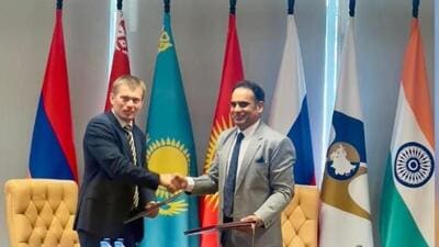 The Terms of Reference was signed by additional secretary, Department of Commerce, Ajay Bhadoo, and deputy director, Trade Policy Department, Eurasian Economic Commission (EEC) Mikhail Cherekaev (X/DoC_GoI) The Terms of Reference was signed by additional secretary, Department of Commerce, Ajay Bhadoo, and deputy director, Trade Policy Department, Eurasian Economic Commission (EEC) Mikhail Cherekaev (X/DoC_GoI)