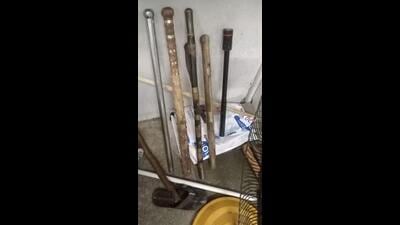The weapons recovered from campus in the last couple of days. (HT Photo) The weapons recovered from campus in the last couple of days. (HT Photo)