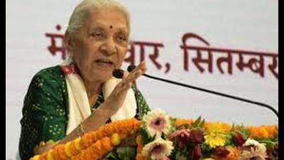 Uttar Pradesh governor Anandiben Patel. (HT File)