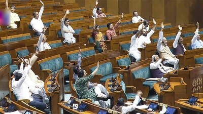 Manish Tewari (Congress) was asked by the chair to make his remarks on opposing the bill at the introduction stage. (Sansad TV)