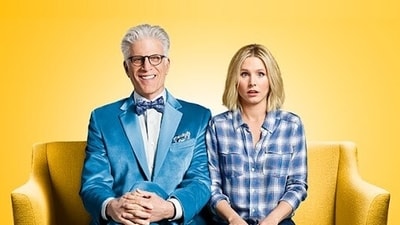 Netflix will remove all four seasons of The Good Place on September 26, along with 41 other movies. (@NBCTheGoodPlace/YouTube) Netflix will remove all four seasons of The Good Place on September 26, along with 41 other movies. (@NBCTheGoodPlace/YouTube)