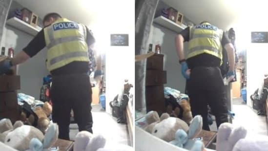 Marcin Zielinski was jailed for stealing a woman’s underwear during a house search in 2024. (Screengrab (TikTok))