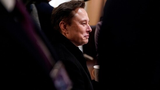 Elon Musk at an April cabinet meeting at the White House.