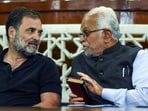 Lok Sabha LoP and party MP Rahul Gandhi in conversation during a discussion with INDIA bloc Vice-Presidential nominee and former Supreme Court judge B Sudershan Reddy at the Central Hall of Samvidhan Sadan in New Delhi on Wednesday. Lok Sabha LoP and party MP Rahul Gandhi in conversation during a discussion with INDIA bloc Vice-Presidential nominee and former Supreme Court judge B Sudershan Reddy at the Central Hall of Samvidhan Sadan in New Delhi on Wednesday.