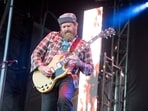 Brent Hinds of Mastodon performs at the Louder Than Life Music Festival at Champions Park on Saturday Brent Hinds of Mastodon performs at the Louder Than Life Music Festival at Champions Park on Saturday
