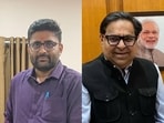 Aam Aadmi Party (AAP) leader and MLA Gopal Italia (left) and Delhi BJP MLA Harish Khurana right. Aam Aadmi Party (AAP) leader and MLA Gopal Italia (left) and Delhi BJP MLA Harish Khurana right.
