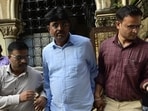 Mumbai, India -August. 21, 2025 : Sher Singh Rathod , contractor who was arrested and produced in Esplanade court (Killa Court) by the Economic Offences Wing in connection with an alleged <span class='webrupee'>₹</span>65 crore Mithi river desilting scam after authorities say he fabricated Memoranda of Understanding with landowners, including a forged signature of a deceased person, and submitted bogus bills to secure and retain payment, in Mumbai, India, on Tuesday, August 21, 2025. (Photo by Anshuman Poyrekar/ Hindustan Times) Mumbai, India -August. 21, 2025 : Sher Singh Rathod , contractor who was arrested and produced in Esplanade court (Killa Court) by the Economic Offences Wing in connection with an alleged <span class='webrupee'>₹</span>65 crore Mithi river desilting scam after authorities say he fabricated Memoranda of Understanding with landowners, including a forged signature of a deceased person, and submitted bogus bills to secure and retain payment, in Mumbai, India, on Tuesday, August 21, 2025. (Photo by Anshuman Poyrekar/ Hindustan Times)