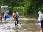 Mumbai, India. August 20, 2025: Following yesterday's heavy rain in Mumbai City, on the second day, the water level in the Mumbai Port Trust (MPT) area near Reay Road did not decrease. Mumbai, India. August 20, 2025. (Photo by Raju Shinde/HT Photo) (Raju Shinde) Mumbai, India. August 20, 2025: Following yesterday's heavy rain in Mumbai City, on the second day, the water level in the Mumbai Port Trust (MPT) area near Reay Road did not decrease. Mumbai, India. August 20, 2025. (Photo by Raju Shinde/HT Photo) (Raju Shinde)