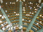 Proceedings of the Lok Sabha underway during the Monsoon Session of Parliament, in New Delhi on Wednesday. Proceedings of the Lok Sabha underway during the Monsoon Session of Parliament, in New Delhi on Wednesday.