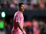 Inter Miami CF forward Luis Suarez (9) looks on